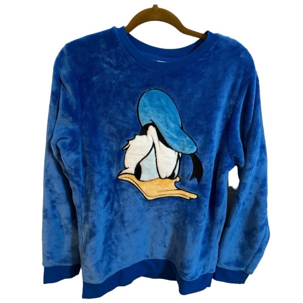Disney Parks Rare Donald Duck Soft Pullover Crew Neck